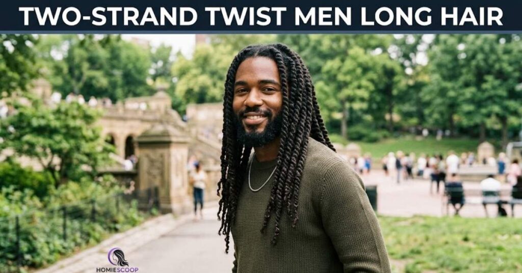 Two Strand Twist Men Long Hair