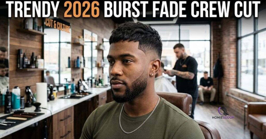 Trendy 2026 Burst Fade Crew Cut