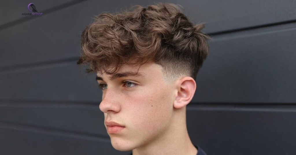 Wavy Hair Burst Fade Straight Hair