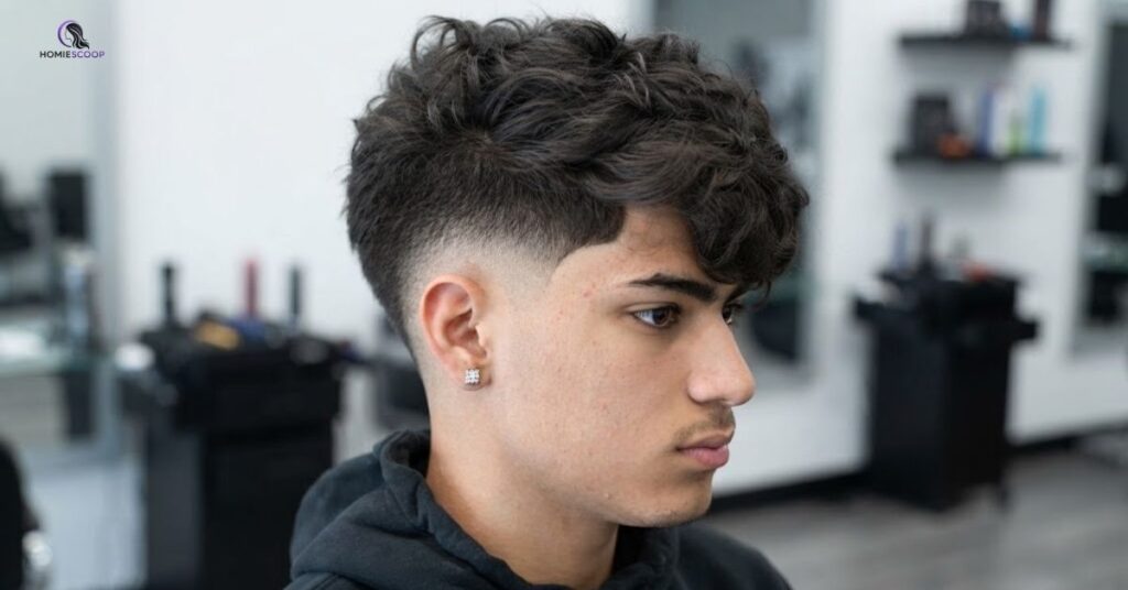 Drop Fade Haircuts With Messy Top