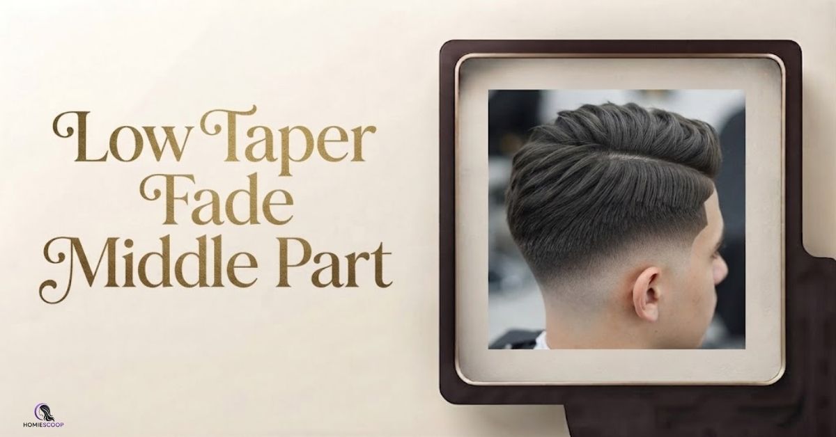 Low Taper Fade Middle Part