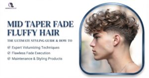 Mid Taper Fade Fluffy Hair