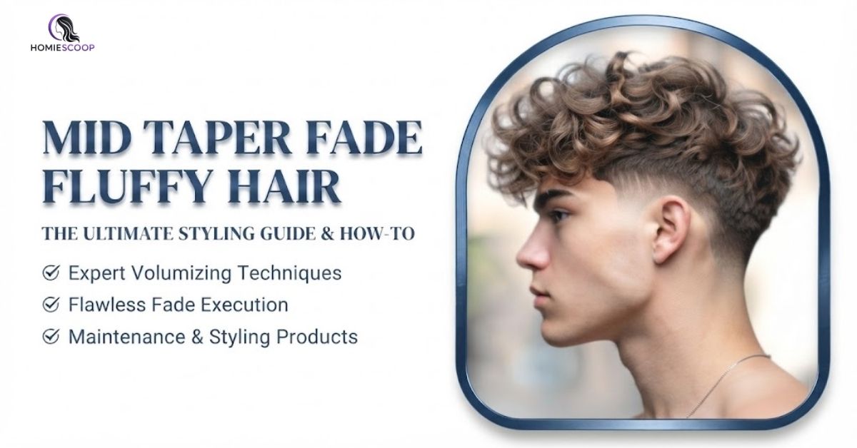 Mid Taper Fade Fluffy Hair