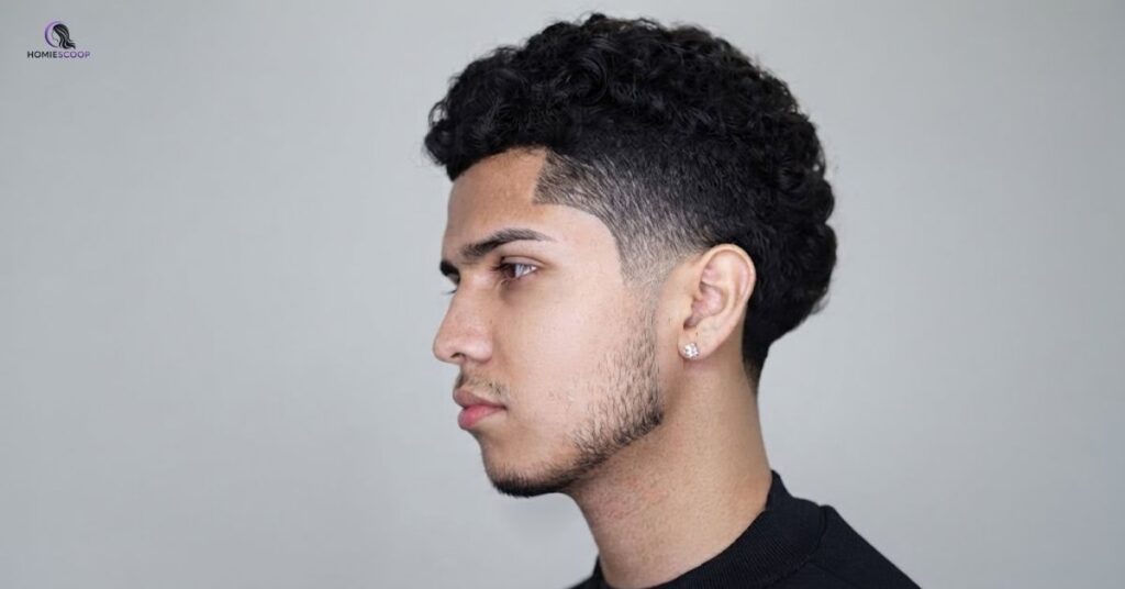 Temple Curly Burst Fade