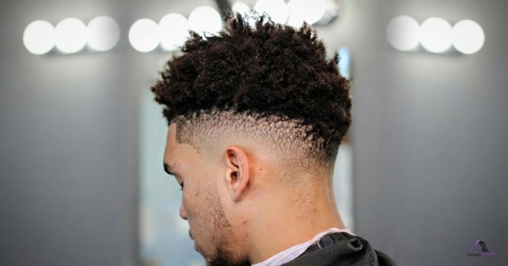 Mid Curly Burst Fade