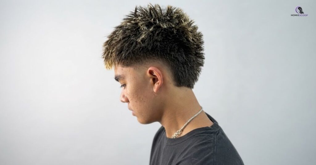Spiky Hair Low Burst Fade