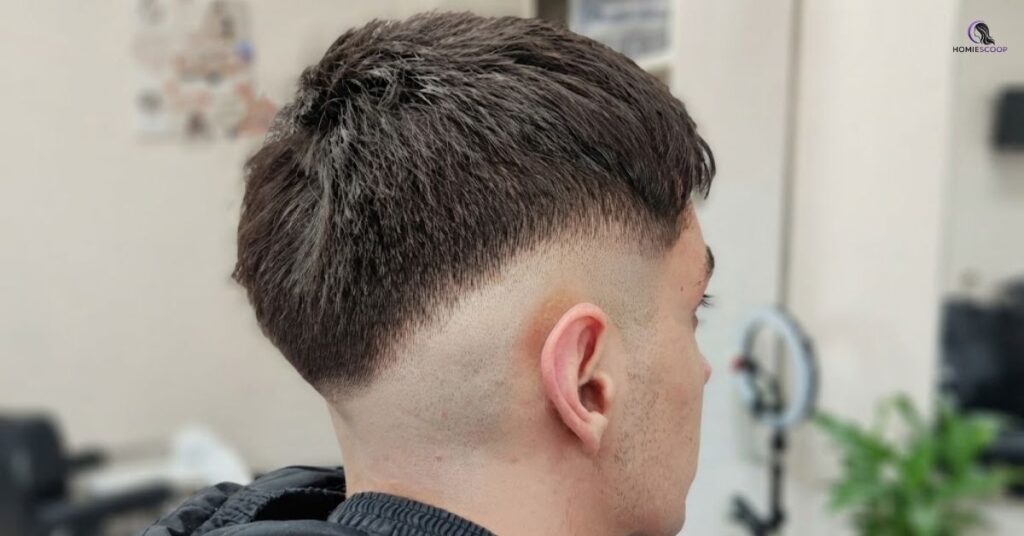 Straight Hair Low Burst Fade